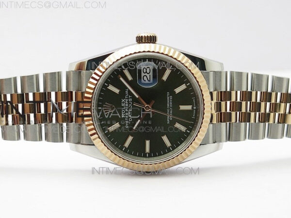 Datejust 36mm 116231 SS/RG BP 1:1 Best Edition Green Dial Stick Markers On SS/RG Jubilee Bracelet A2824 – Bild 3