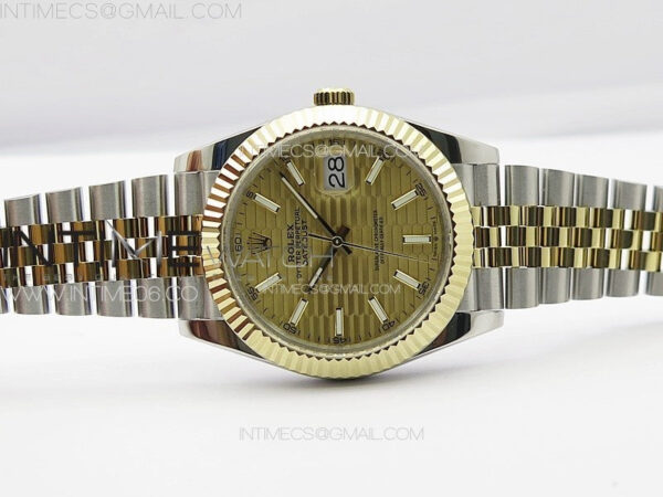 DateJust 41 126334 SS/YG GMF 1:1 Best Edition Gold Fluted Dial on SS/YG Jubilee Bracelet – Bild 3