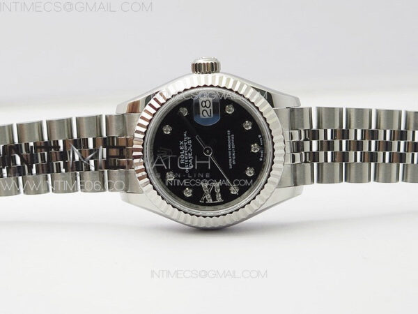 Datejust 28mm 279179 SS APSF Best Edition Black Dial Stars Crystals Markers on SS Jubilee Bracelet NH05 – Bild 3