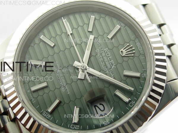 DateJust 41 126334 SS GMF 1:1 Best Edition Green Fluted Dial on Jubilee Bracelet – Bild 2