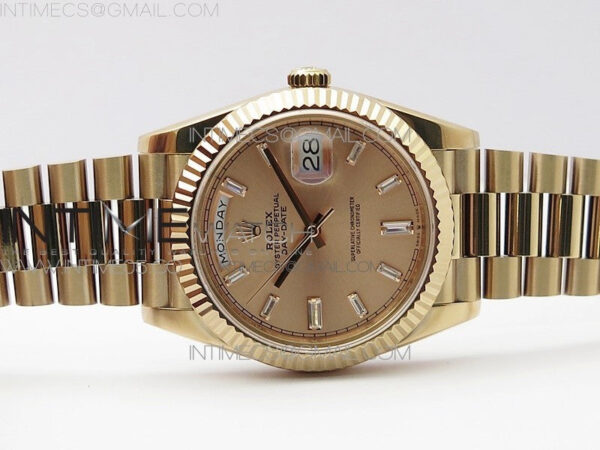 Day-Date 40mm 228239 BP New Dial Version 904 RG T Crystal Markers RG Dial on RG President Bracelet A2836 – Bild 3