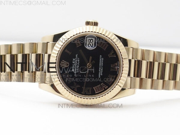 Datejust 31mm 278275 RG BP Best Edition Black Roman Markers Dial @6 Dia on RG President Bracelet – Bild 4
