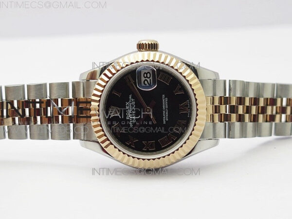 Datejust 28mm 279173 SS/RG BP Best Edition Black Roman Markers Dial on SS/RG Jubilee Bracelet ETA2671 – Bild 3