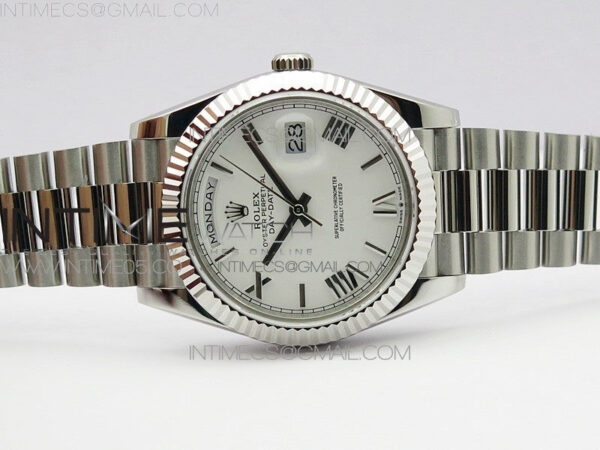 Day-Date 40mm 228239 BP New Dial Version 904 SS White Roman Markers Dial on SS President Bracelet A2836 – Bild 3