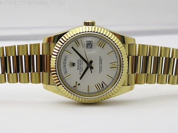 Day Date 40mm 228238 Gain Weight YG/tungsten APSF 1:1 Best Edition White Dial Roman Markers on YG President Bracelet A2836 – Bild 3