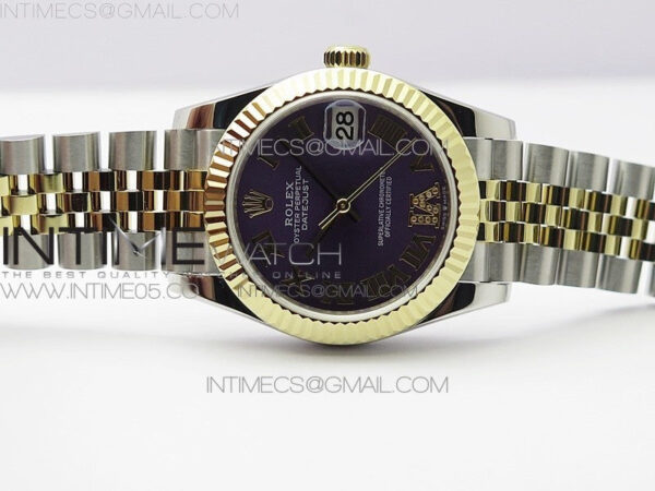 Datejust 31mm 278273 SS/YG BP Best Edition Purple Roman Markers Dial on SS/YG Jubilee Bracelet – Bild 3