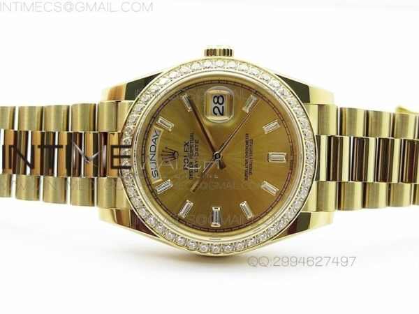 Day-Date 40 YG BP 1:1 Best 228239 Gold Diamond Sticks Dial Diamond Bezel on SS Bracelet – Bild 5