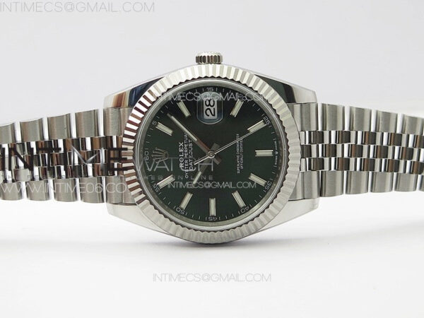 DateJust 41 126334 NTF 1:1 Best Edition 904L Steel Green Stick Dial on Jubilee Bracelet VR3235 – Bild 3