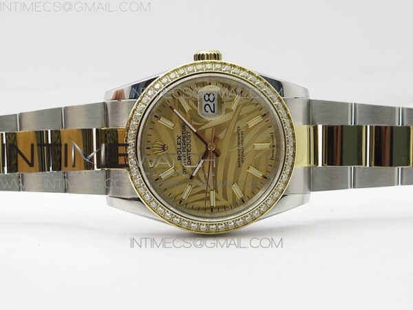 DateJust 36 SS/YG 126283 JDF 1:1 Best Edition New YG Dial Style 2 on Oyster Bracelet – Bild 3