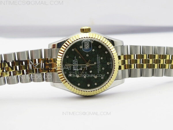 DateJust 31mm 72610 SS/YG APSF Best Edition Blue Flowers Crystals Dial on Jubilee Bracelet A2824 – Bild 2