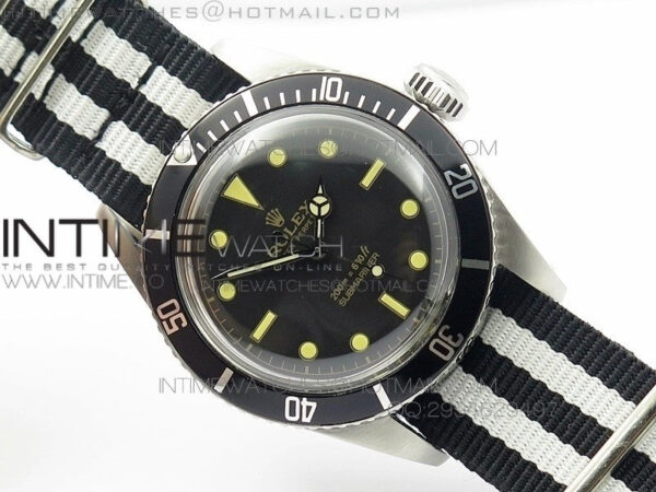 Vintage Submariner No Date 200m 660ft SS On Nylon Strap A2836/A21J – Bild 3