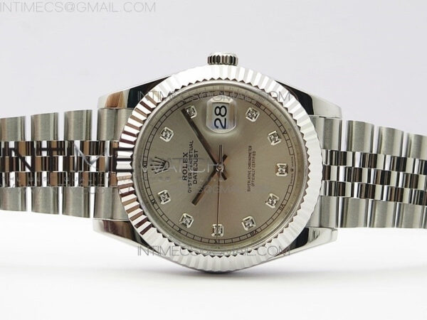 DateJust 41 126334 SS BP 1:1 Best Edition New Version Silver Crystals Markers Dial on Jubilee Bracelet – Bild 3