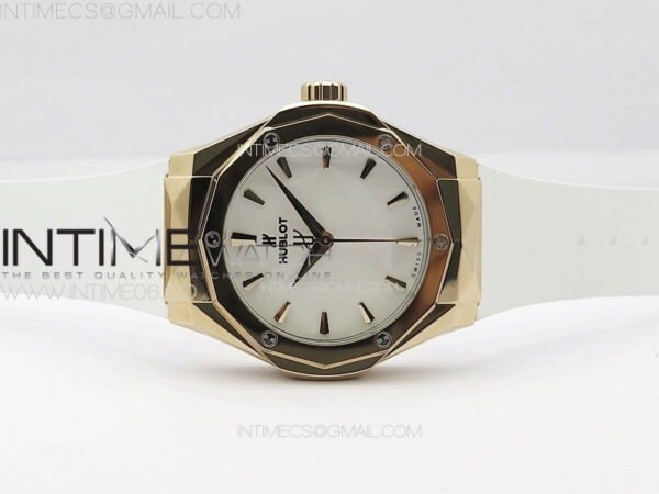 Classic Fusion Orlinski RG APSF 1:1 Best Edtion White Faceted Dial on White Rubber Strap A2892 – Bild 3