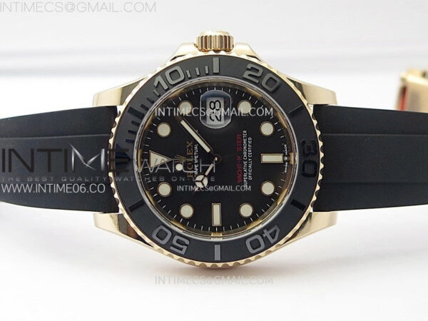 Yacht-Master 126655 Weight RG/Tungsten Gold ARF 1:1 Best Edition Black Ceramic Bezel on Oysterflex Rubber Strap VS3235 – Bild 3