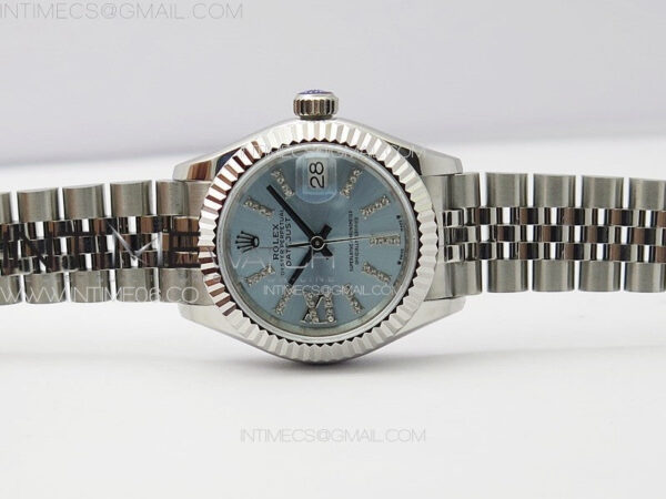 Datejust 28mm 279179 SS APSF Best Edition Ice Blue Dial Sticks Crystals Markers on SS Jubilee Bracelet NH05 – Bild 3