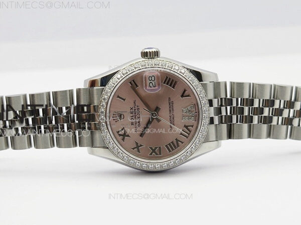 DateJust 31mm 178271 SS Crystal Bezel APSF Best Edition Pink Dial Roman Markers on Jubilee Bracelet A2824 – Bild 3