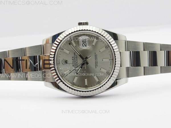 DateJust 41 126334 NTF 1:1 Best Edition 904L Steel Silver Stick Dial on Oyster Bracelet VR3235 – Bild 3