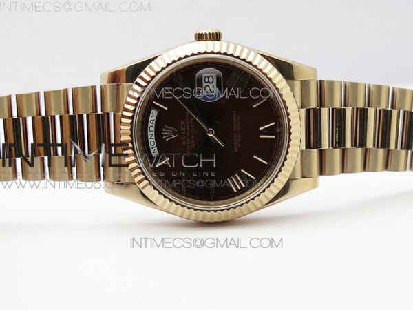 Day-Date 40mm 228239 BP New Dial Version 904 RG Brown Roman Markers Dial on RG President Bracelet A2836 – Bild 3