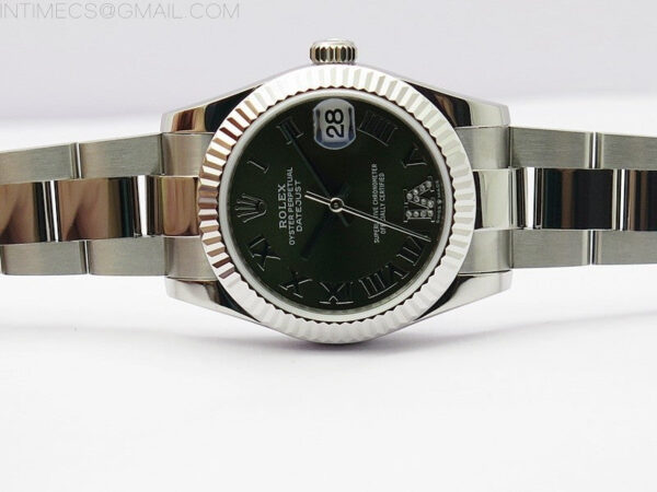 Datejust 31mm 278273 SS BP Best Edition Green Roman Markers Dial on Oyster Bracelet – Bild 4