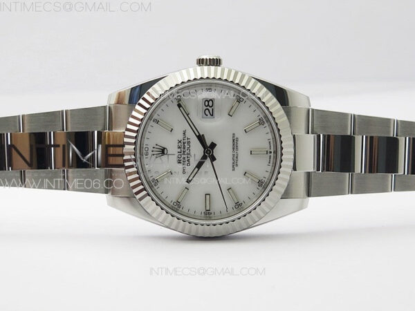 DateJust 41 126334 NTF 1:1 Best Edition 904L Steel White Stick Dial on Oyster Bracelet VR3235 – Bild 3