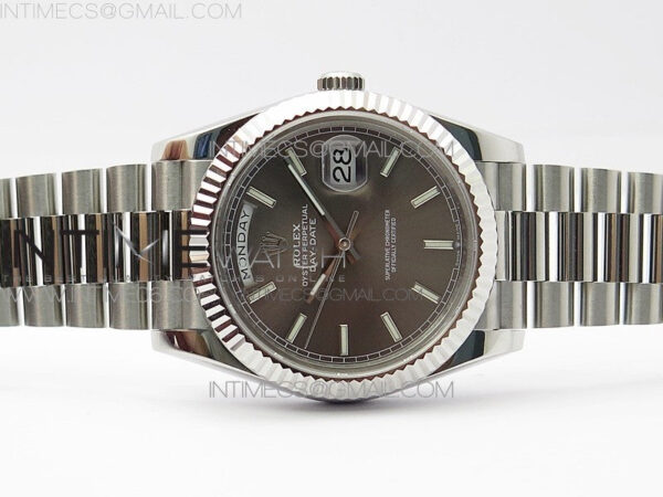 Day Date 40mm SS BP 1:1 Best Edition Gray Stick Dial on SS Bracelet A2836 – Bild 2