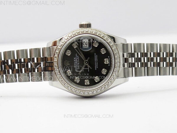 Datejust 28mm 279179 SS/Crystals APSF Best Edition Gray Dial Crystals Markers on SS Jubilee Bracelet NH05 – Bild 3