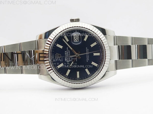DateJust 41 126334 Clean 1:1 Best Edition 904L Steel Blue Stick Dial on Oyster Bracelet VR3235 – Bild 3