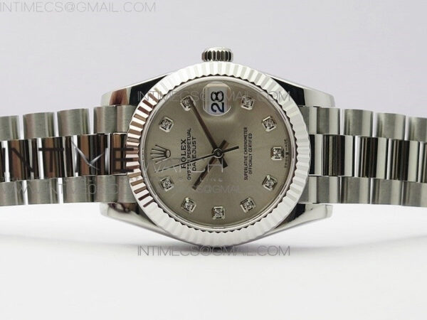Datejust 31mm 278275 SS BP Best Edition Silver Crystals Markers Dial on RG President Bracelet – Bild 3