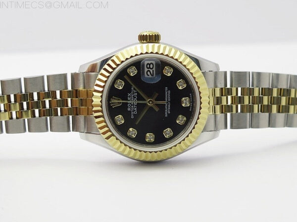 Datejust 28mm 279173 SS/YG BP Best Edition Black Crystals Markers Dial on SS/YG Jubilee Bracelet ETA2671 – Bild 3