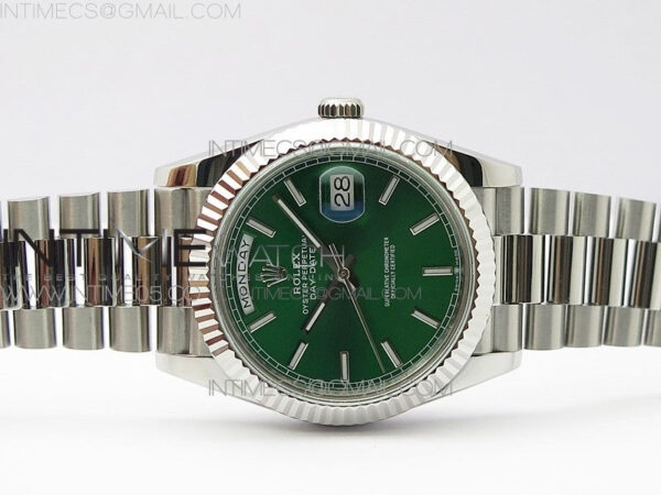 Day-Date 40mm 228239 BP New Dial Version 904 SS Green Stick Markers Dial on SS President Bracelet A2836 – Bild 3