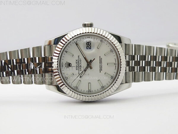 DateJust 41MM 126334 SS APSF 1:1 Best Edition White Fluted Dial on SS Jubilee Bracelet SA3235 – Bild 3