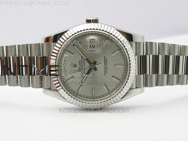 Day-Date 40mm 228239 BP New Dial Version 904 SS Silver Stick Markers Dial on SS President Bracelet A2836 – Bild 3
