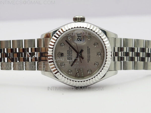 Datejust 28mm 279174 SS BP Best Edition Silver Star Crystal Markers Dial on SS Jubilee Bracelet ETA2671 – Bild 3