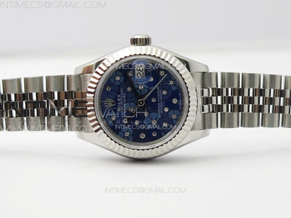 Datejust 28mm 279179 SS APSF Best Edition Blue Flowers Dial on SS Jubilee Bracelet NH05 – Bild 3