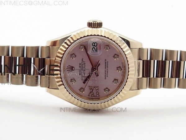 DateJust 28mm RG Bezel BP Best Edition RG Dial on RG Bracelet ETA2671 – Bild 3