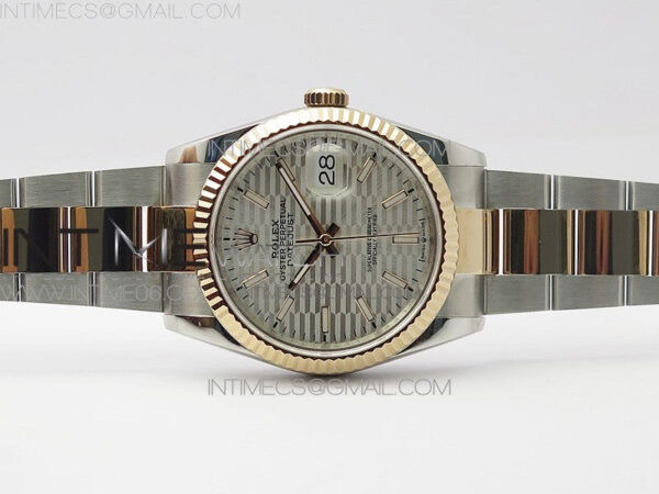 DateJust 36 SS/RG 126231 BP 1:1 Best Edition Silver Dial on Oyster Bracelet – Bild 3
