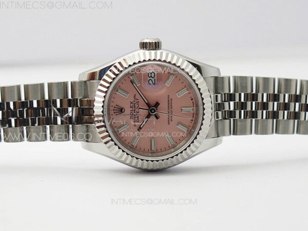 Datejust 28mm 279179 SS APSF Best Edition Pink Dial Sticks Markers on SS Jubilee Bracelet NH05 – Bild 2