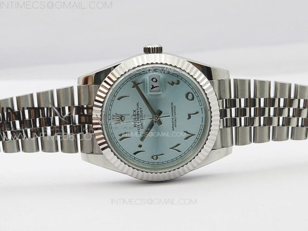 DateJust 41 126334 SS GMF 1:1 Best Edition Ice Blue Dial Arabic Markers on Jubilee Bracelet – Bild 2