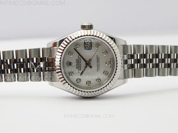 Datejust 28mm 279179 SS APSF Best Edition Silver Dial Crystals Markers on SS Jubilee Bracelet NH05 – Bild 3