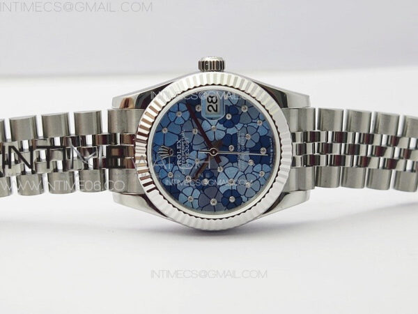 DateJust 31mm 278274 904L SS GMF Best Edition Blue Flowers Crystals Dial on 904L Jubilee Bracelet A2824 – Bild 3
