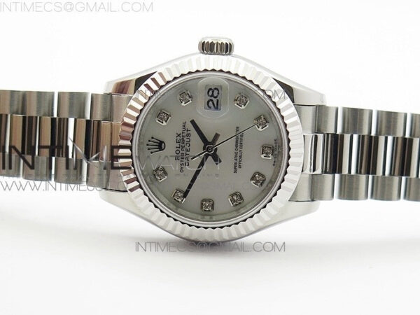 DateJust 28mm SS BP Best Edition White MOP Dial on SS Bracelet ETA2671 – Bild 4