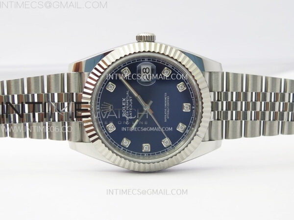 DateJust 41 126334 904L Steel NTF 1:1 Best Edition Blue Dial Crystals Makers on Jubilee Bracelet VR3235 – Bild 3