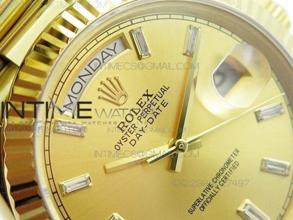 Day-Date 40 YG BP 1:1 Best 228239 Gold Diamond Sticks Dial on SS Bracelet – Bild 4