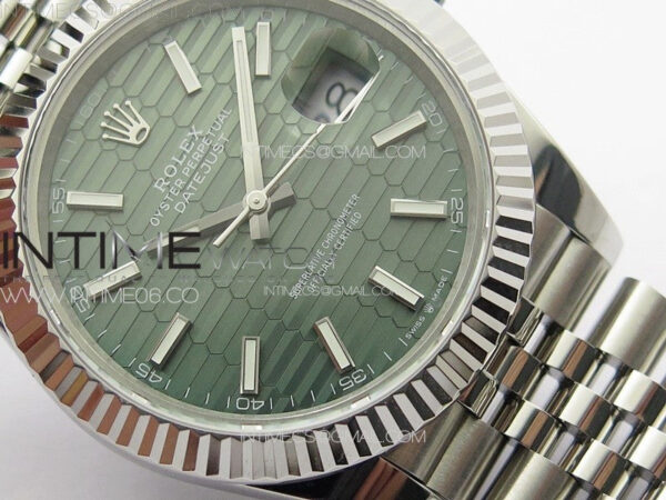 DateJust 41 126334 SS GMF 1:1 Best Edition Green Fluted Dial on Jubilee Bracelet – Bild 4