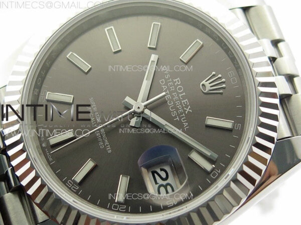 DateJust 41 126334 ZF 1:1 Best Edition 904L Steel Gray Dial Stick Marker on Jubilee Bracelet A2824 (Free Key Ring) – Bild 4