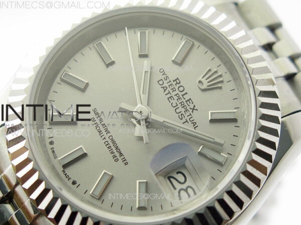 Datejust 28mm 279179 SS APSF Best Edition Silver Dial Sticks Markers on SS Jubilee Bracelet NH05 – Bild 4