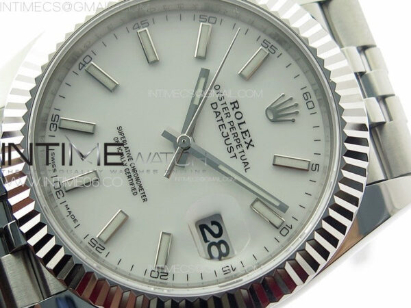 DateJust 41 126334 ZF 1:1 Best Edition 904L Steel White Dial Stick Marker on Jubilee Bracelet A2824 (Free Key Ring) – Bild 4
