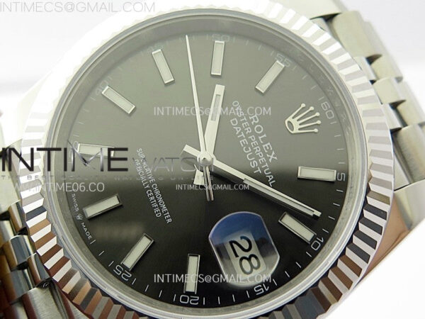 DateJust 41mm 126334 904 SS ARF 1:1 Best Edition Rhodium Dial Sticks Markers on Jubilee Bracelet SH3235 – Bild 4