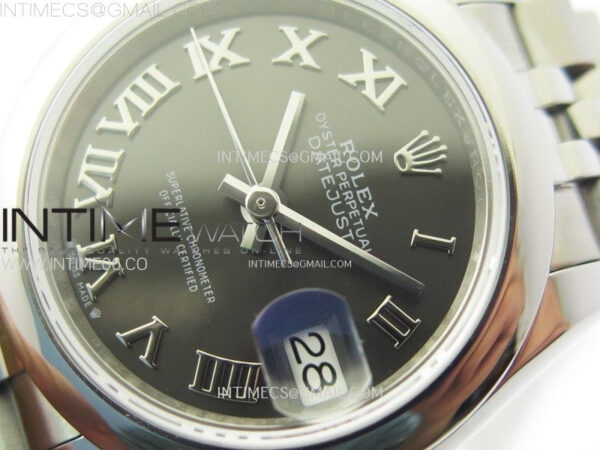 Datejust 28mm 279166 Smooth Bezel SS APSF Best Edition Gray Dial Roman Markers on SS Jubilee Bracelet NH05 – Bild 4