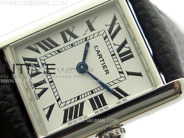 Tank Must Ladies 22mm SS AF 1:1 Best Edition White Dial on Black Leather Strap Ronda Quartz – Bild 4